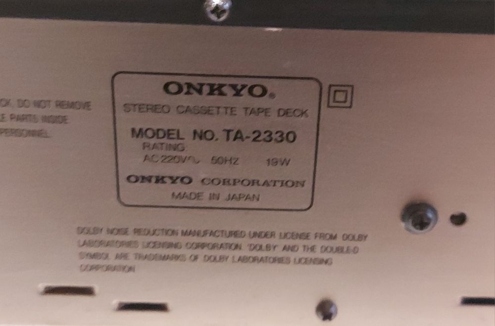 Onkyo TA-2330 Stereo Cassette Tape Deck