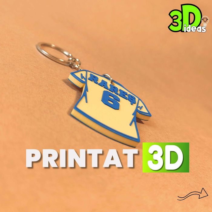 Breloc fotbal personalizat – nume și număr echipă