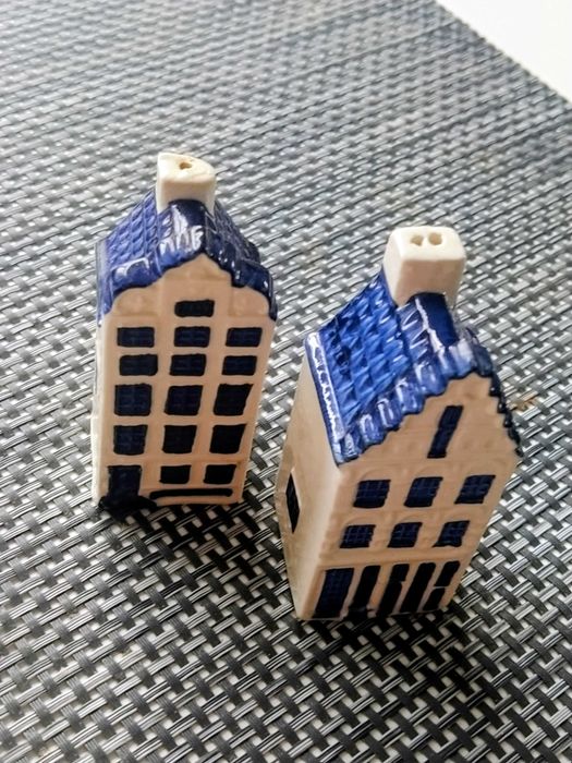 Холандски керамични солници Delft - къщички за сол и пипер
