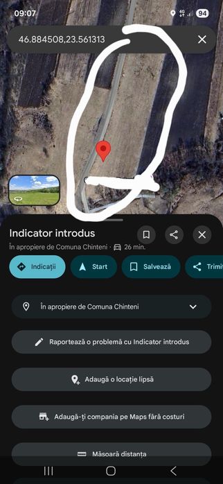 Teren intravilan de vânzare –com. Chinteni | 2.900mp |