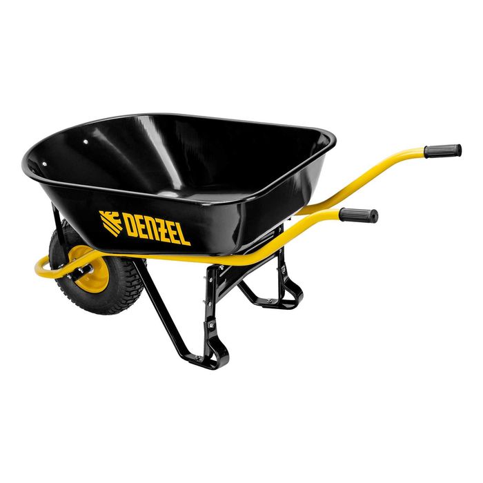 Тачка строительная, усиленная, объем 130 л, 230 кг, колесо 15х6 Denzel