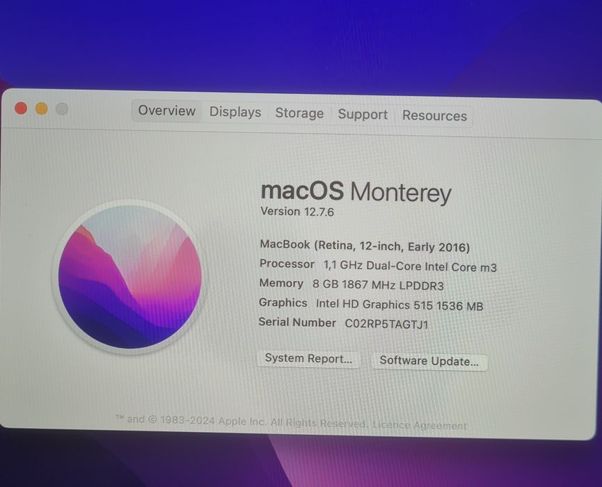 Macbook Retina Gold 12 A1534, Intel Core M3, 8 GB RAM, 256 GB ssd