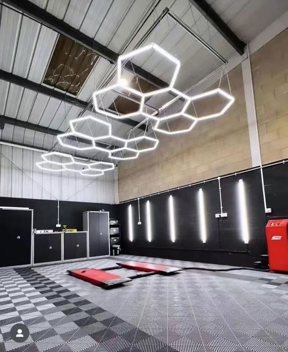 LED осветление пчелна пита Хексагонови лампи