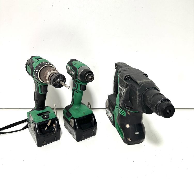 Set profesional HiKOKI 18V Brushless - Bormasina, Masina de insurubat cu impact, Ciocan rotopercutor + 2 acumulatori 5.0Ah