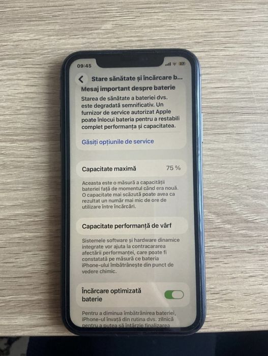 iPhone 11 negru, 128 gb, 75% bateria,