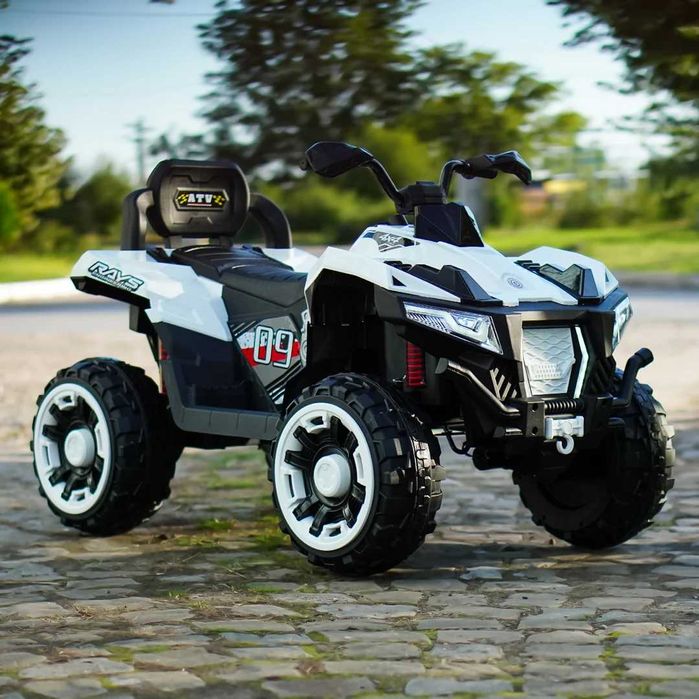 ATV electric pentru 2 copii 3-9 ani SuperOffroad V2 4x4 140W 12V 7Ah