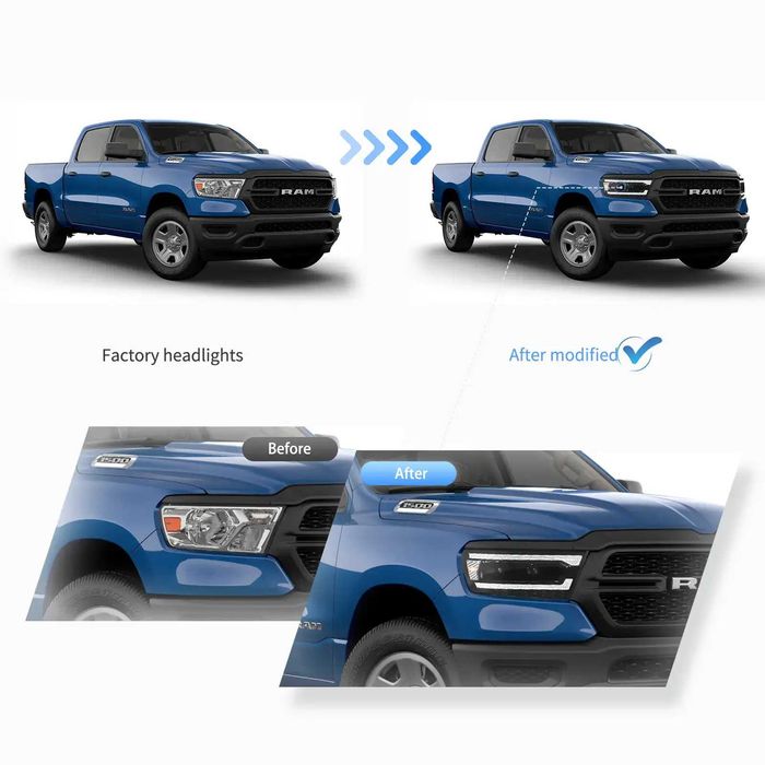 Комплект LED фарове за Dodge Ram 2019-