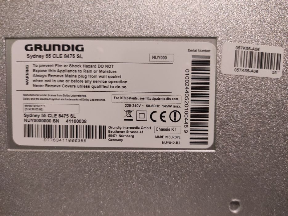 Smart TV Grundig de 140 cm