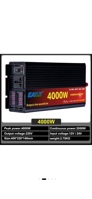 Инвертори пълна синусоида Easun 12V от 3000до 9000W