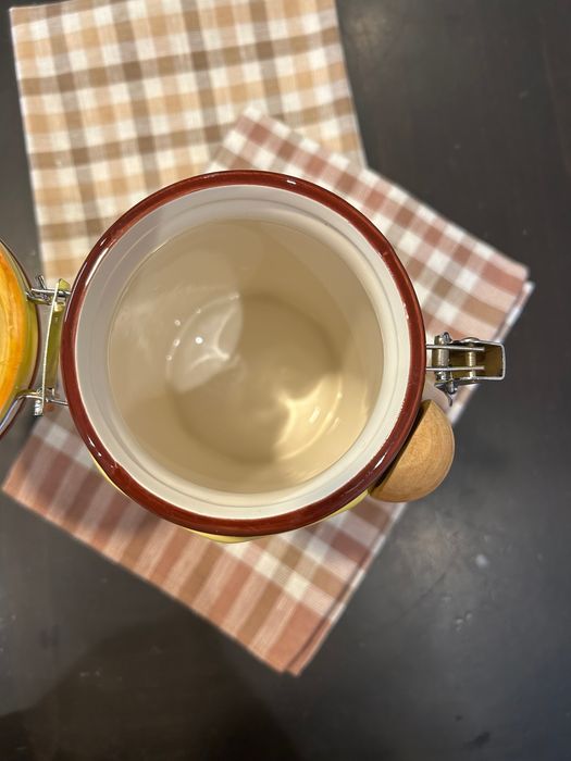 Керамичен Буркан за Кухня + ПОДАРЪК нови ленени кухненски кърпи