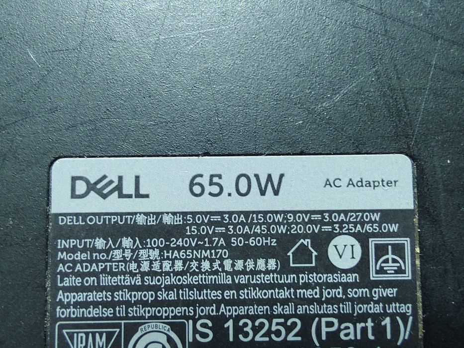 Incarcator laptop original Dell 20V 3.25A 65W USB-C DA65NM170