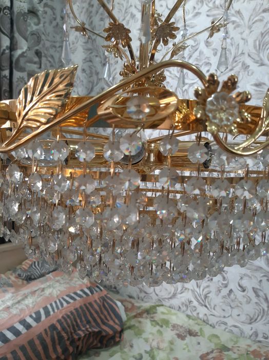 Люстра 6 рожковая хрустальная