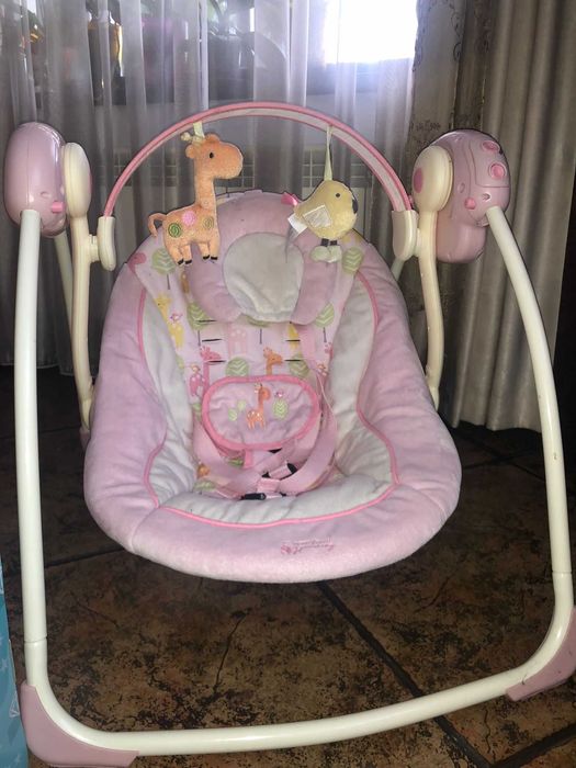 Leagan portabil BRIGHT STARTS+Scaun de masa Chicco Pocket Snack+CADOU
