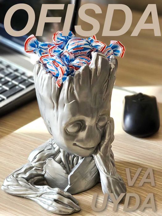 Ваза для цветов малыш Грут, горшок, кашпо, подарок