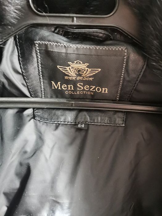 Продам пуховик кожаный