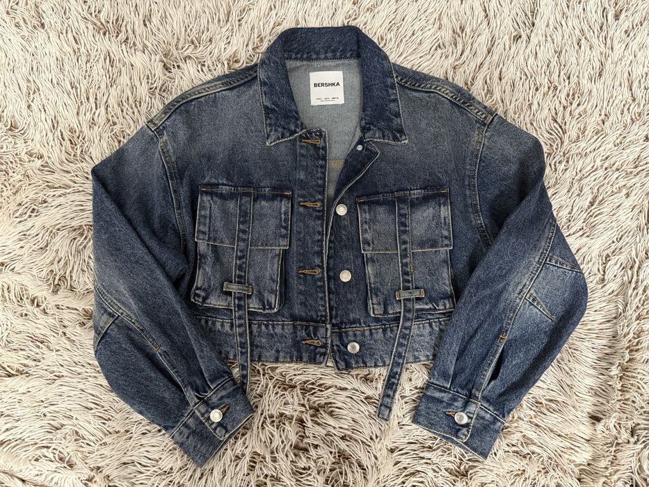 Късо дънково яке Bershka