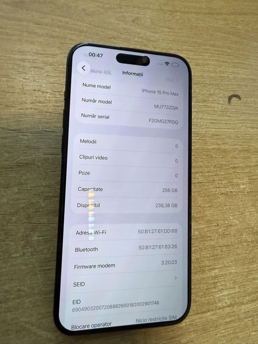 Iphone 15 pro max 256 gb