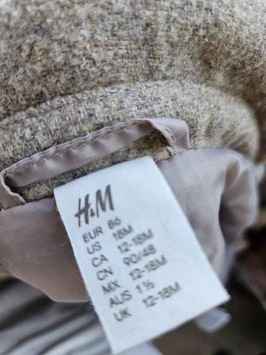 Palton nou H&M, nou, fetite, 12/18 luni