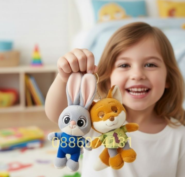 Комплект Плюшени Ключодържатели „Зоотрополис“ – Джуди Хопс и Ник Уайлд