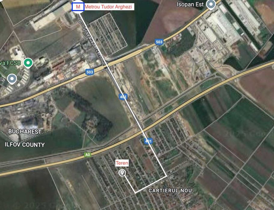 Teren de vânzare - 428 mp, Cartierul Nou, Str. Miorita, Berceni, Ilfov