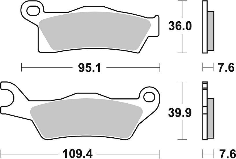 Plăcuțe frână sinterizate SBS 910RSI Can Am (Brp) OUTLANDER 650 EFI