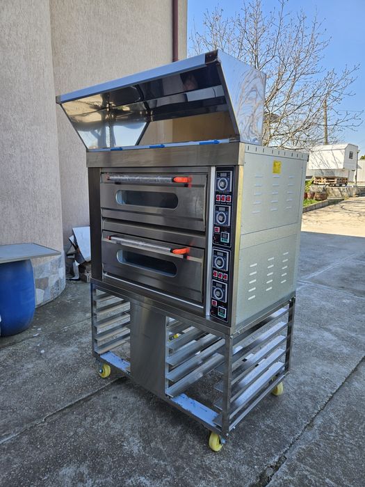 Фурна Печка за Закуски Пици Хляб Трифазна Нова  4бр. Тави 60/40см.