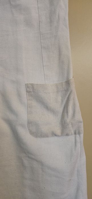 Бяла ленена рокля, S размер