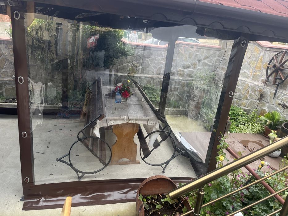 Ветроупорни завеси,тенти,сенници,перголи,покривала,винил,кристал.