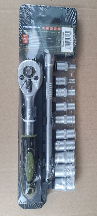 Trusă 12 piese chei tubulare cu clichet și prelungitor