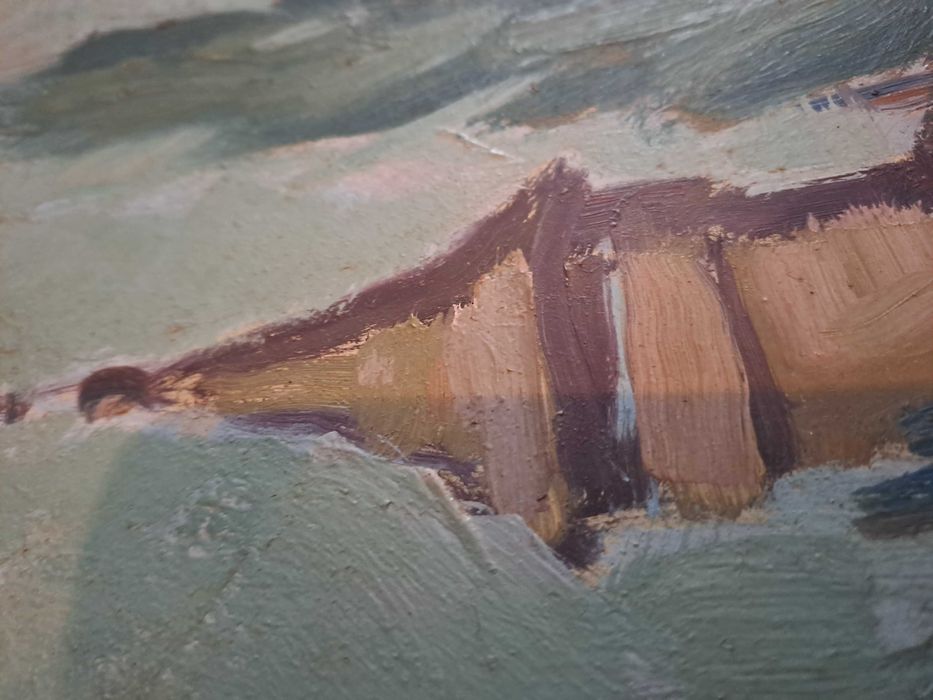 tablou pictura veche romaneasca  52/45 cm