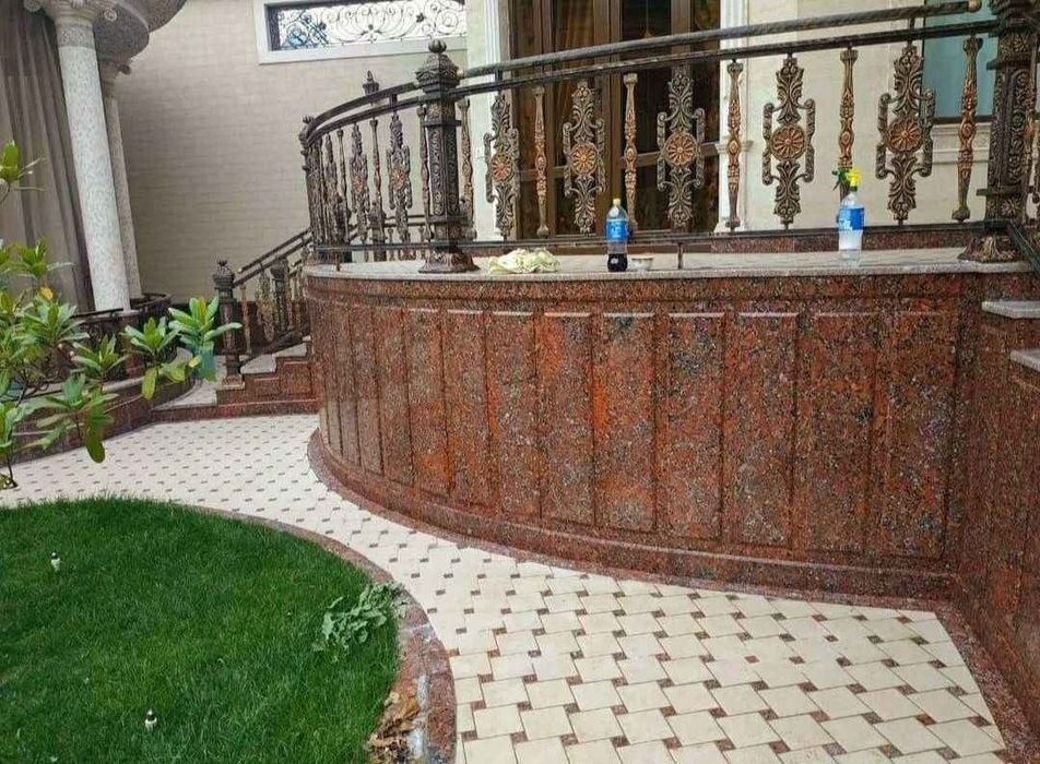 Установка гранит камень корка травертин тош   granit алюкобонд вес УЗБ