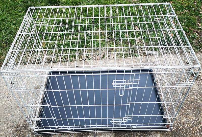 транспортна клетка метална сгъваема 92x59x62см за куче, стационар