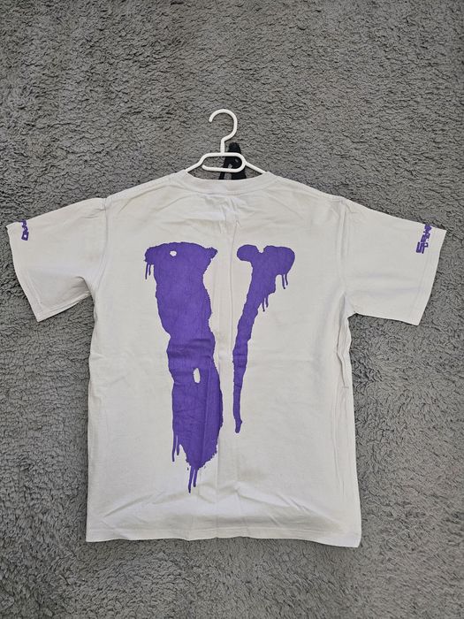 Tricou Vlone x  Skull Bolt White Purple – Mărimea S (Fit Lejer)