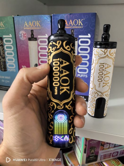 Pachet 2 Bucati Vape 100.000 Puffs Narghilea Reincarcabil Abur Mult