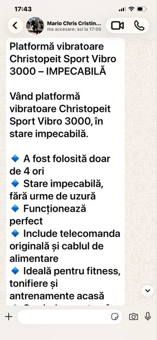 Platforma vibratoare Christopeit Sport Vibro 3000