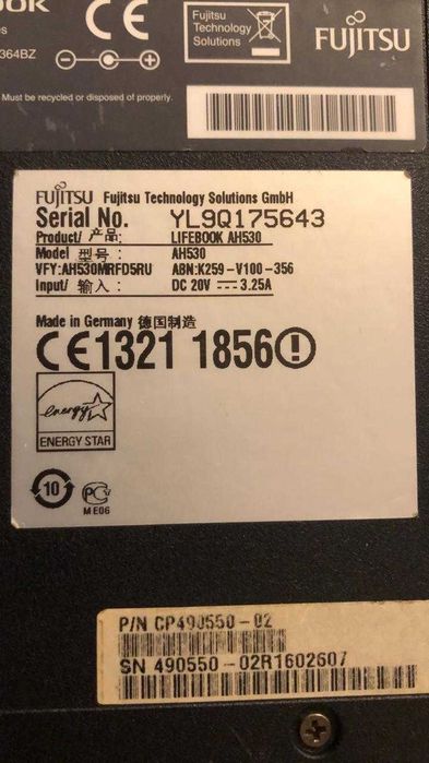 Ноутбук Fujitsu AH530