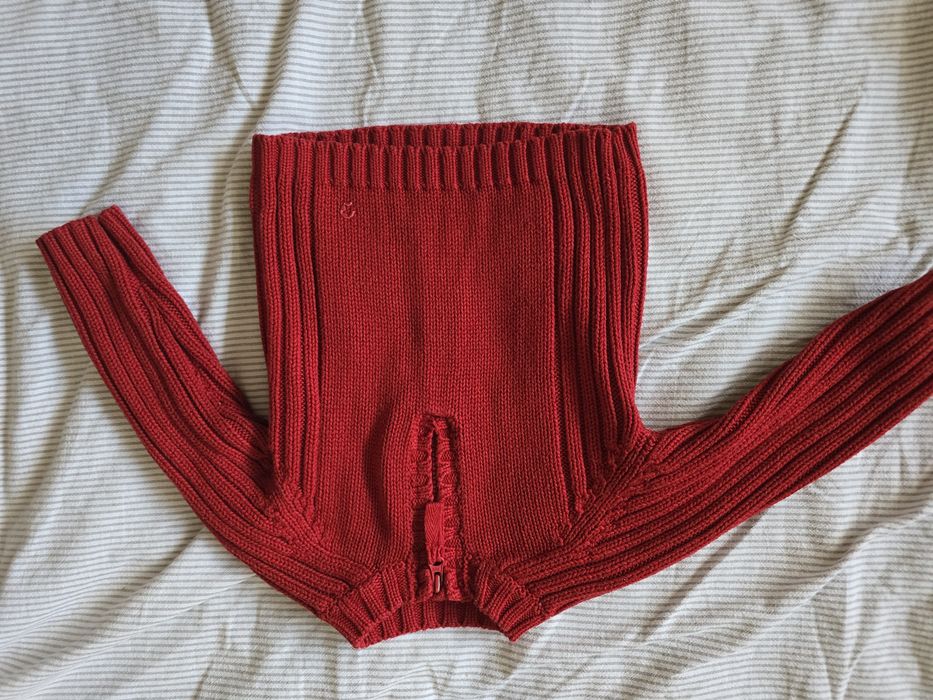 Set rochita Craciun si pulover rosu 6 luni 68cm