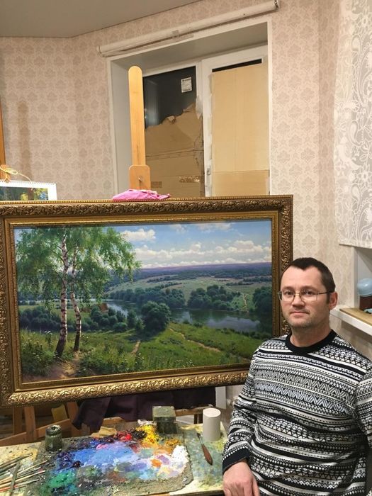 Картина большая с багетом