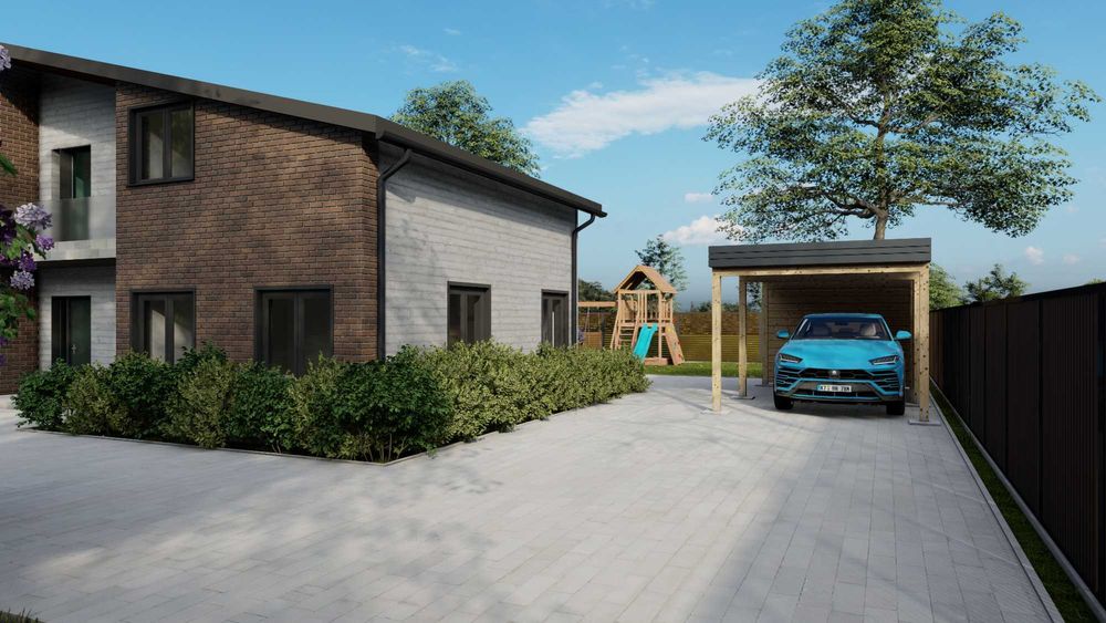 Carport din lemn masiv