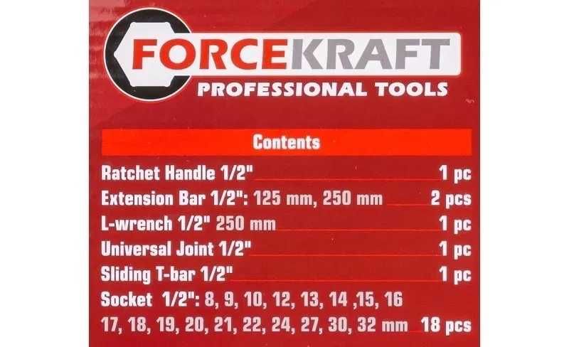 Гедоре 1/2" 24 части ударно FORCEKRAFT