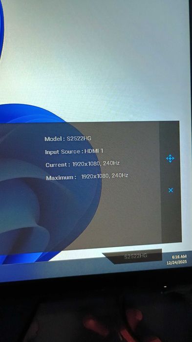 Monitor Gaming Dell S2522HG – 240Hz, Full HD, Răspuns Ultra Rapid