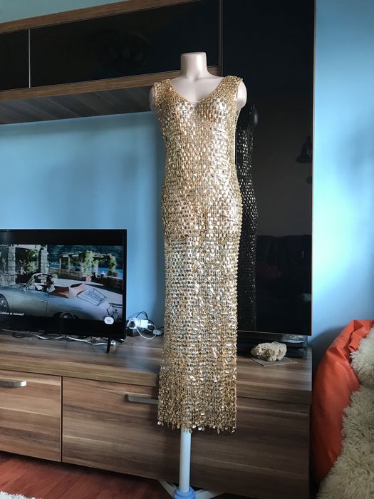 Rochie de seara aurie marimea M