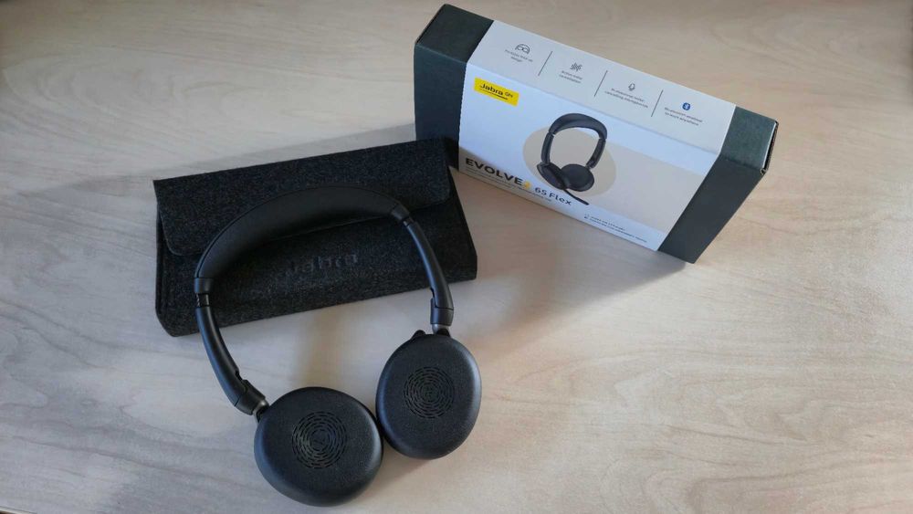 Jabra Evolve2 65 Flex Noi - Căști profesionale wireless, stare impecabilă (ANC, Teams, Wireless)