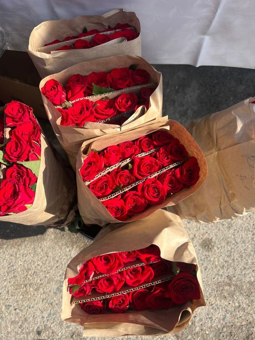 Розы каскелен оптом 500 тг