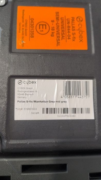 Scaun auto Cybex Pallas S-Fix Isofix 9-36 kg Manhattan Grey ca nou