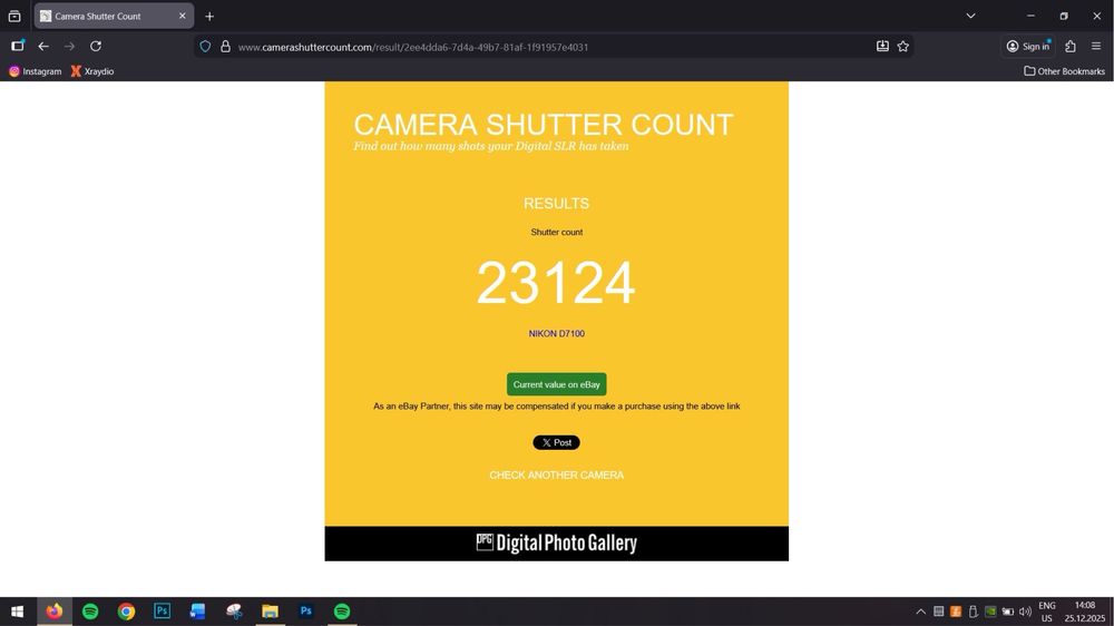 Тяло Nikon D7100 на 23К кадъра