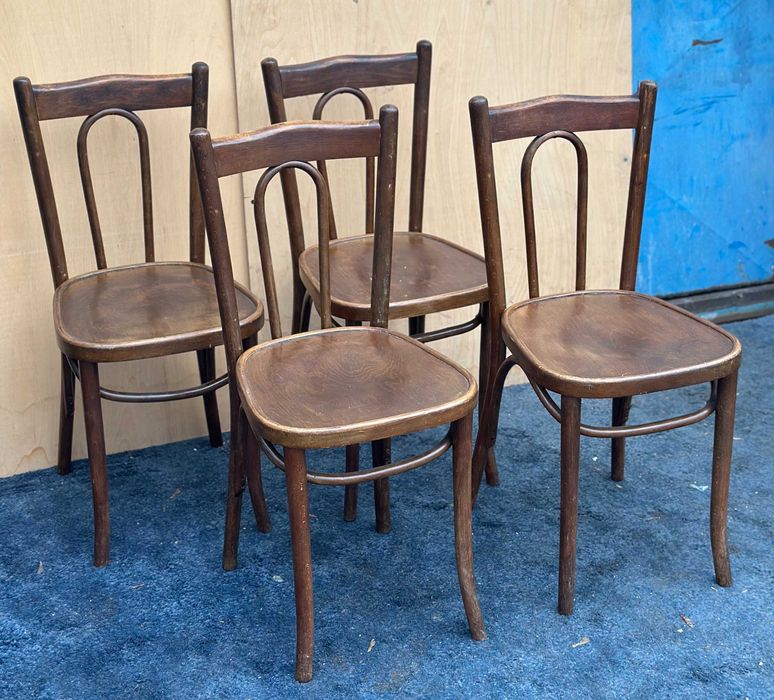 9 buc Scaun Vintage din Lemn Stil Thonet; Scaune