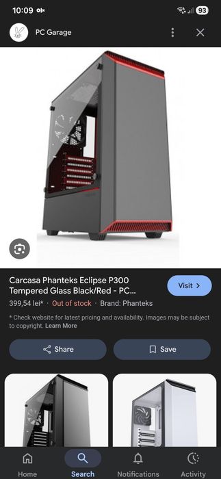 Carcasa Phanteks P300 rosu-negru