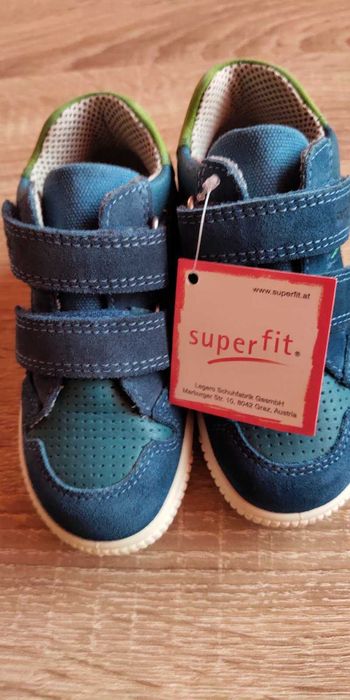 Детски обувки, кецове, естествена кожа и велур, Superfit, 24 номер