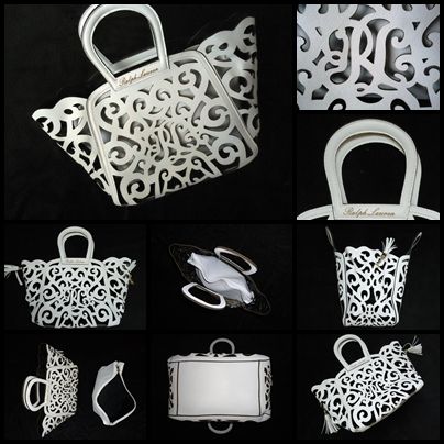 Set 2 in1 geanta dama piele eco alba dantelata decupata poseta femei